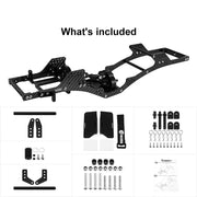 INJORA Front Mounted Transmission LCG Carbon Fiber Chassis Kit For 1/10 RC Crawlers (INC-10F)