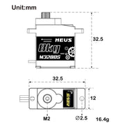 MEUS Racing M3280S 8KG Metal Geared (4.8-8.4V) Digital Micro Servo for 1/24 SCX24 1/18 Traxxas TRX4M Redcat Ascent-18