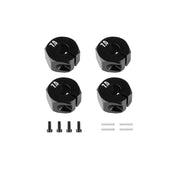 Aluminum 7mm Wheel Hex 12mm 1/10 Scale (Black)