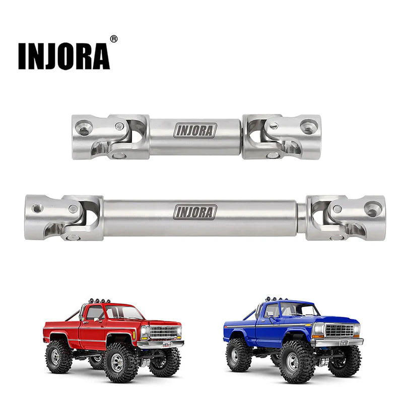 INJORA Stainless Steel Drive Shafts for 1/18 RC Crawler Traxxas TRX4M High Trail K10 F150