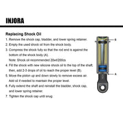 INJORA 53mm Aluminum Threaded Oil Shocks For 1/18 Traxxas TRX4M (4M-24)