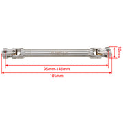 Stainless Steel Drive Propshafts for SCX10 / SCX10ii / TRX4 (96-143mm) 1pc