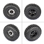 KYX 2 PCS 1.9 Black / Silver Steel Multi Spoke Beadlock Rim