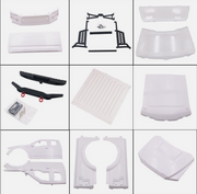 KYX RC Crawler 324mm Ford Raptor Hard Body Shell with Bumpers for TRX4