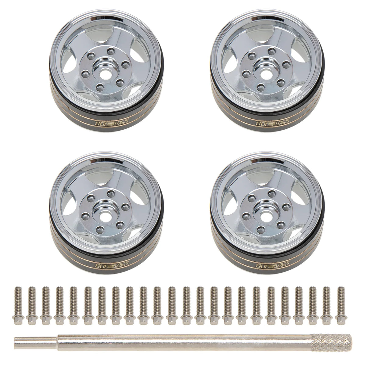 MEUS RACING 1.0 Beadlock Chrome-Plated Brass Inner Ring Negative Offset -3.25mm (A-Five Star)