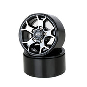 KYX 2 PCS 1.9 Inch EVO Aluminum Beadlock Rims for 1/10 RC Crawler