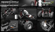 Boom Racing 1/10 4WD Radio Control Chassis Kit w/ Killerbody LC70 Hard Body Kit