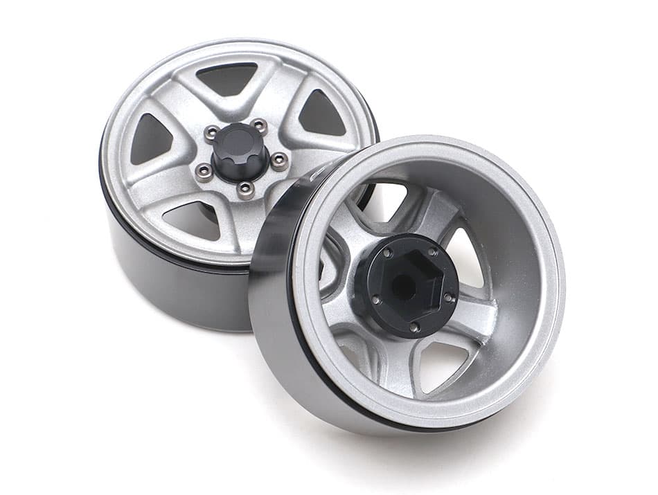 Boom Racing 1.9" S200 Steelie Reversible Beadlock Wheels w/ XT504 Hub (2pc) Gun Metal