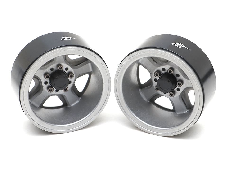 Boom Racing 1.9" S200 Steelie Reversible Beadlock Wheels w/ XT504 Hub (2pc) Gun Metal