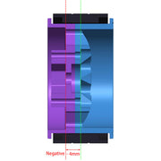 MEUS Racing 1.2-inch Beadlock Wheels Brass Wheel & Tire Set -4MM Negative Hub 77G For Traxxas TRX4M SCX24 FCX24 AX24 (Black)