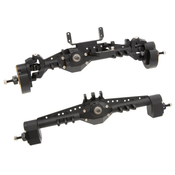 MEUS Racing Isokinetic 3-Section CVDs Portal Front Rear Axles for 1/10 Axial Capra 1.9 UTB DIY SCX10 SCX10 II (Black)