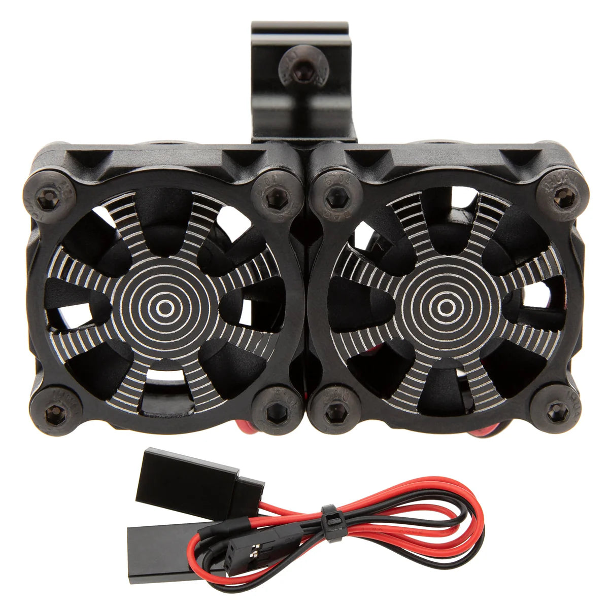 MEUS Racing RC Motor Dual Cooling Fan Heatsink 18000RPM with 36mm Mount for 1/6 1/8 1/10 RC Models works with 3650 Motor