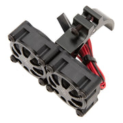 MEUS Racing RC Motor Dual Cooling Fan Heatsink 18000RPM with 36mm Mount for 1/6 1/8 1/10 RC Models works with 3650 Motor