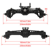 Meus Racing Plastic Nylon Portal Axles Front + Rear with Steel Gears Axial SCX10 SCX10 II 1/10 RC Crawler