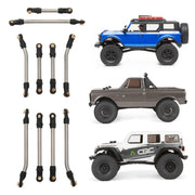 SCX24 Stainless High Clearance Links for Bronco, C10, Wrangler 132mm WB