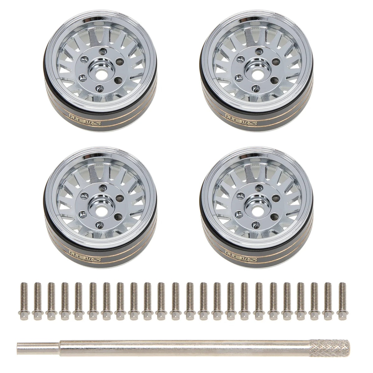 MEUS RACING 1.0 Beadlock Chrome-Plated Brass Inner Ring Negative Offset -3.25mm (C-Fifteen Star)