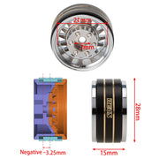 MEUS RACING 1.0 Beadlock Chrome-Plated Brass Inner Ring Negative Offset -3.25mm (C-Fifteen Star)