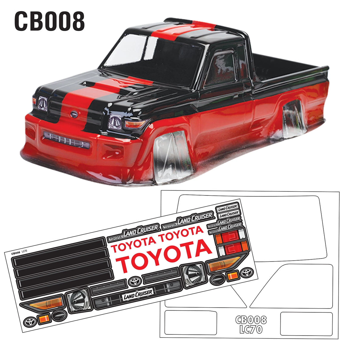 Team C Lexan Toyora Cruiser RC Body 313mm