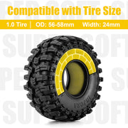 INJORA 4pcs Silicone Rubber Inserts for 56-58mm 1.0