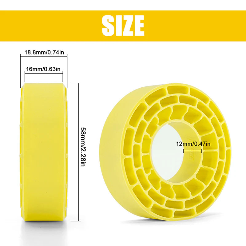 INJORA 4pcs Silicone Rubber Inserts for 62-64mm*24mm 1.0" Tires