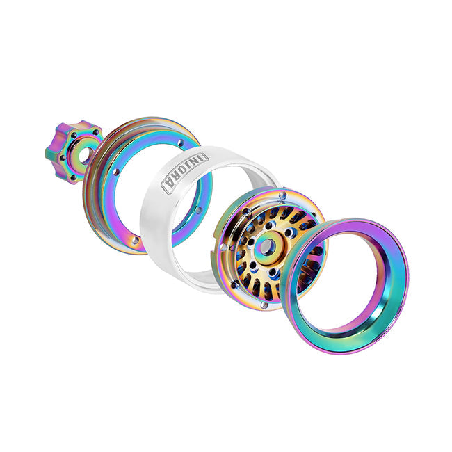 INJORA Turbine 1.0" Aluminum Beadlock Wheels For 1/18 1/24 RC Crawler (W1055)