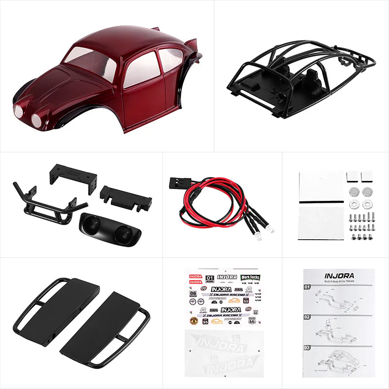 INJORA BUG18 Body with Interior for 1/18 INJORA TRX4M Universal Chassis