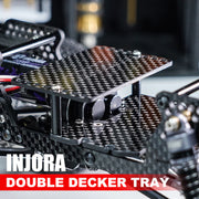 INJORA Universal LCG Chassis Frame Kit for 1/18 Traxxas TRX4M (Carbon Fiber)
