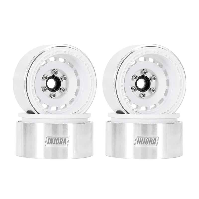 INJORA 1.9" CNC Aluminum -10mm Offset Wheels For 1/10 RC Crawlers (W1903)