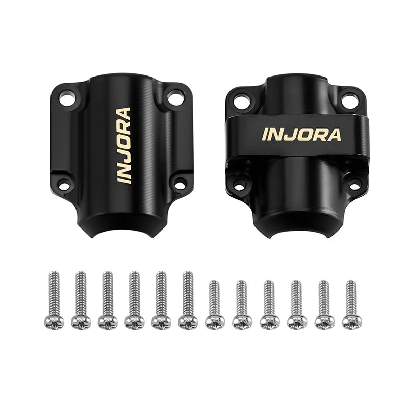 INJORA Black Brass Diff Covers for 1/30 SCX30 Stock Axles