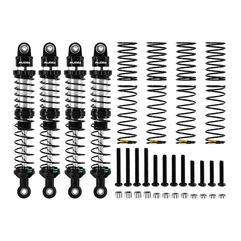 INJORA 90mm Performance Dual-rate Spring Oil Shocks for 1/10 RC Crawler