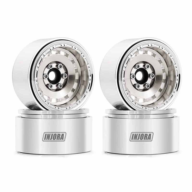 INJORA 1.9" CNC Aluminum -10mm Offset Wheels For 1/10 RC Crawlers (W1903)
