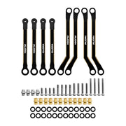 INJORA Black Brass High Clearance Chassis Links for 1/18 FMS FCX18 LC80