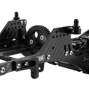 INJORA Front Mounted Transmission LCG Carbon Fiber Chassis Kit For 1/10 RC Crawlers (INC-10F)