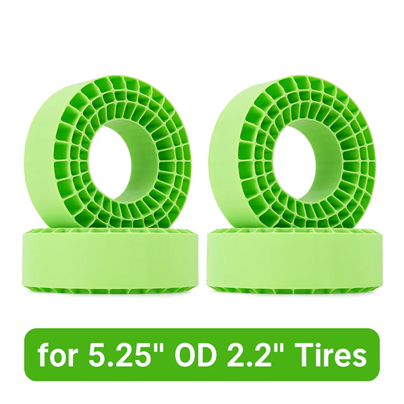 INJORA 4pcs Silicone Rubber Inserts For 132-134mm(5.25" OD) 2.2" Tires
