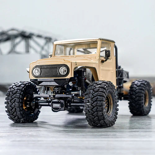 INJORA IR40 Half Truck Hard Plastic Body with Cage for 1/18 Traxxas TRX4M Defender Bronco (Sand)