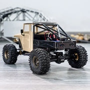 INJORA IR40 Half Truck Hard Plastic Body with Cage for 1/18 Traxxas TRX4M Defender Bronco (Sand)