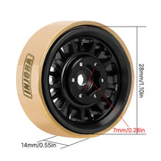 INJORA 1.0 Plus Brass -3.75mm Offset Wheels for Micro Crawlers (W1109)