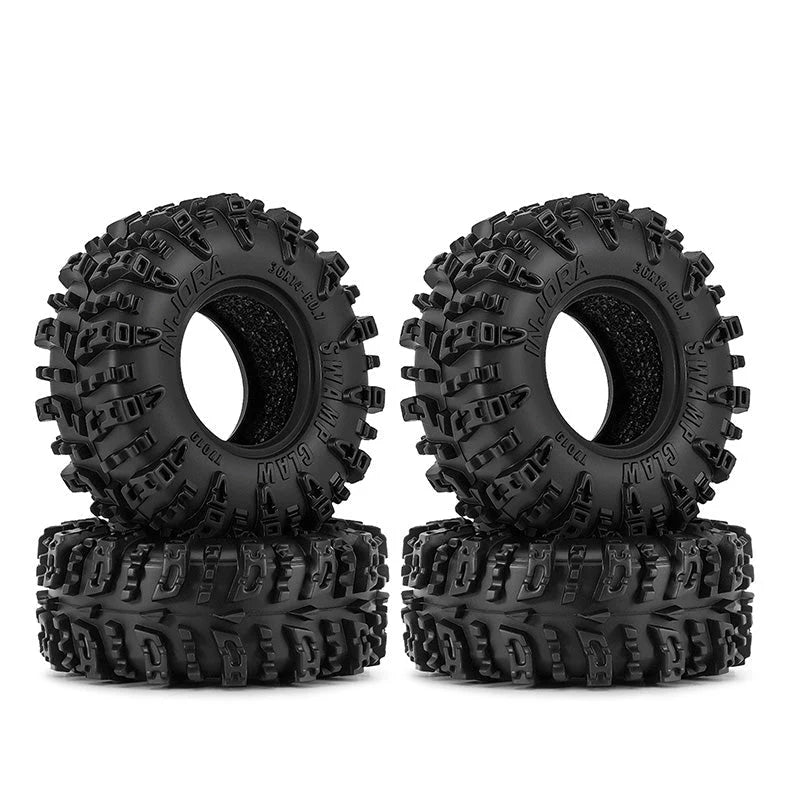 INJORA 0.7" 37*14mm Cling On Tires for 1/30 SCX30 (T7022) (4)