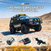 FMS FCX10 OVR LC80 RS Land Cruiser 80 RC Rock Crawler Electric Brushless 4WD 1/10 Scale RTR - Green