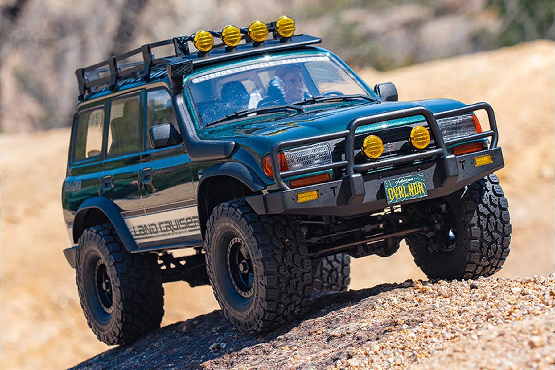 FMS FCX10 OVR LC80 RS Land Cruiser 80 RC Rock Crawler Electric Brushless 4WD 1/10 Scale RTR - Green