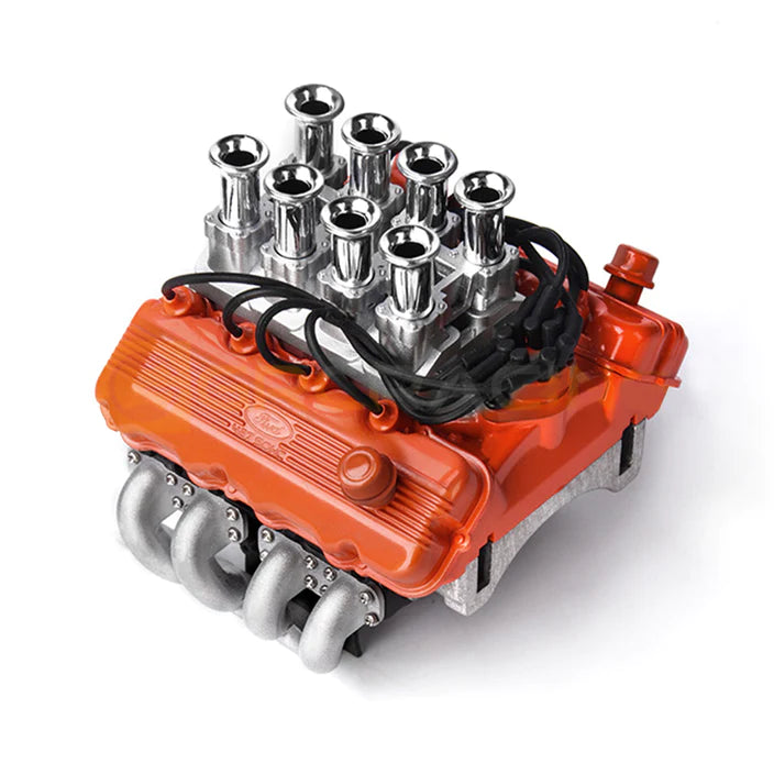 GRC 1/10 FST V8 Engine Hood & Stack- type Direct Injection Air Intake Red