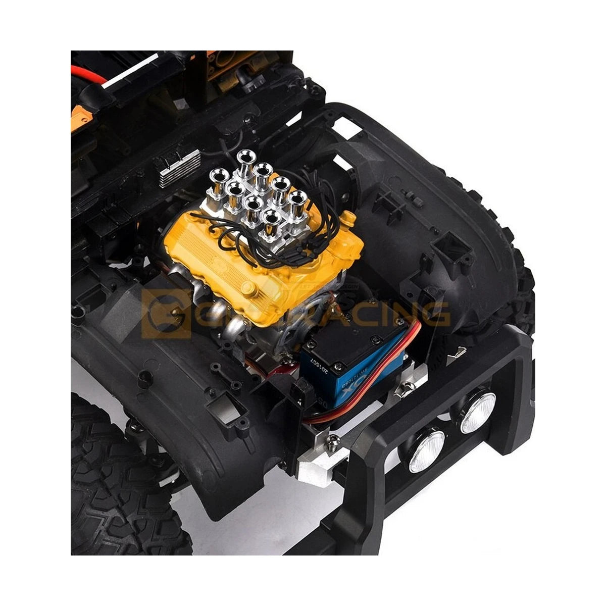 GRC 1/10 FST V8 Engine Hood & Stack- type Direct Injection Air Intake Red
