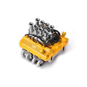 GRC 1/10 FST V8 Engine Hood & Stack- type Direct Injection Air Intake Yellow
