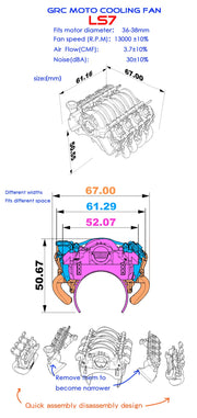 GRC LS7 V8 Engine Body w/Dual Fan