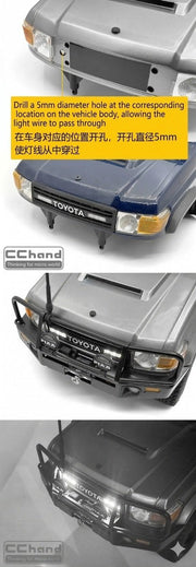 CChand Toyota Cruiser Grill for RGT + Integrated LED (Black)