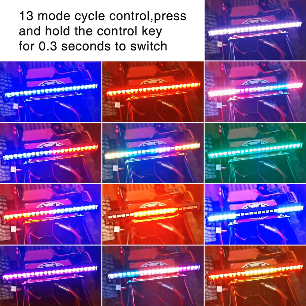 13 Mode Multi Colour LED Roof Light Bar
