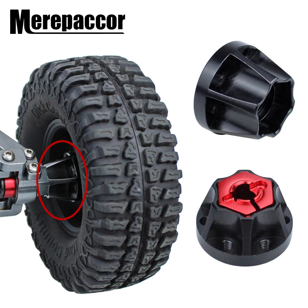 Black 1.9 / 2.2 Wheel Rim 12mm Hex Hub Adapter (2pc)