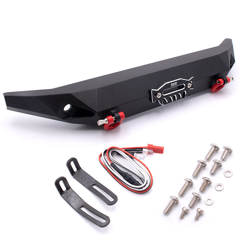 KYX 1/10 RC Crawler Front Bumper + Red Shackles