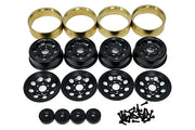 HobbyPlus Metal Beadlocks Wheels + Brass Inner Ring