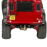 KYX Aluminum Rear Bumper W/ Led Red Shackle for 1/10 TRX-4 Axial Scx10